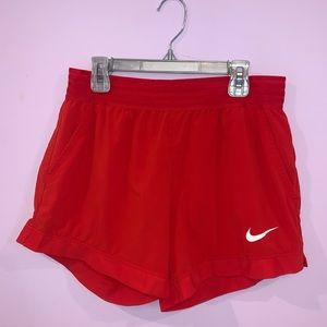 Red Nike shorts with pockets!!